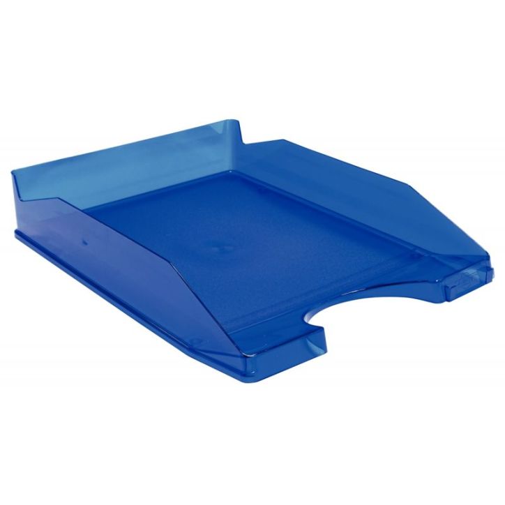 Corbeille a courrier translucide bleu foncé 93-52