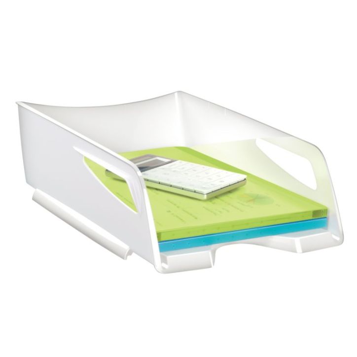Maxi corbeille a courrier Gloss blanc 1002200021 CEP PRO CEP