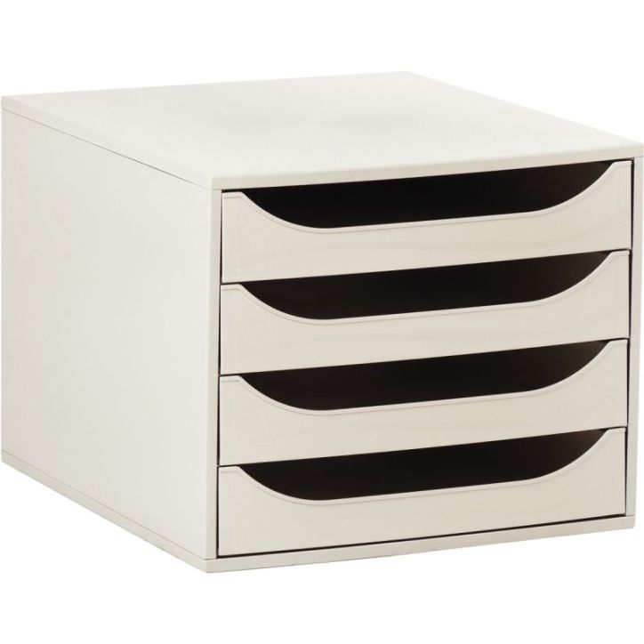 Module 4 tiroirs Ecobox de couleur gris 228606D EXACOMPTA