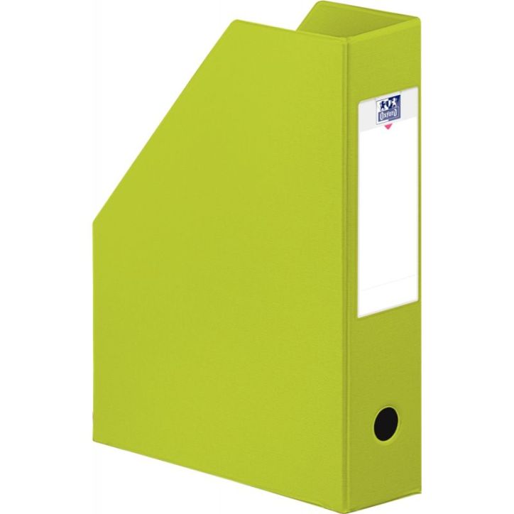 OXFORD Porte-revues en PVC soudé, dos de 7 cm 32x24cm, livré a  plat. Coloris vert anis
