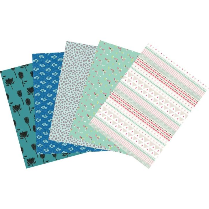Classpack 5  x 20 feuilles Decopatch bleu MP011C DECOPATCH