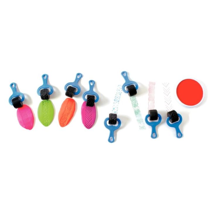 Lot de 4 rouleaux pour peinture et pâte a modeler, bleu 79699