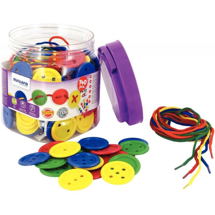 Baril de 140 boutons a lacer 31715 MINILAND