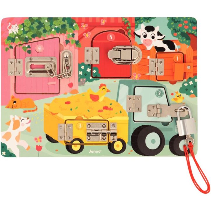 Planche a cadenas en bois, la ferme J07119 JANOD
