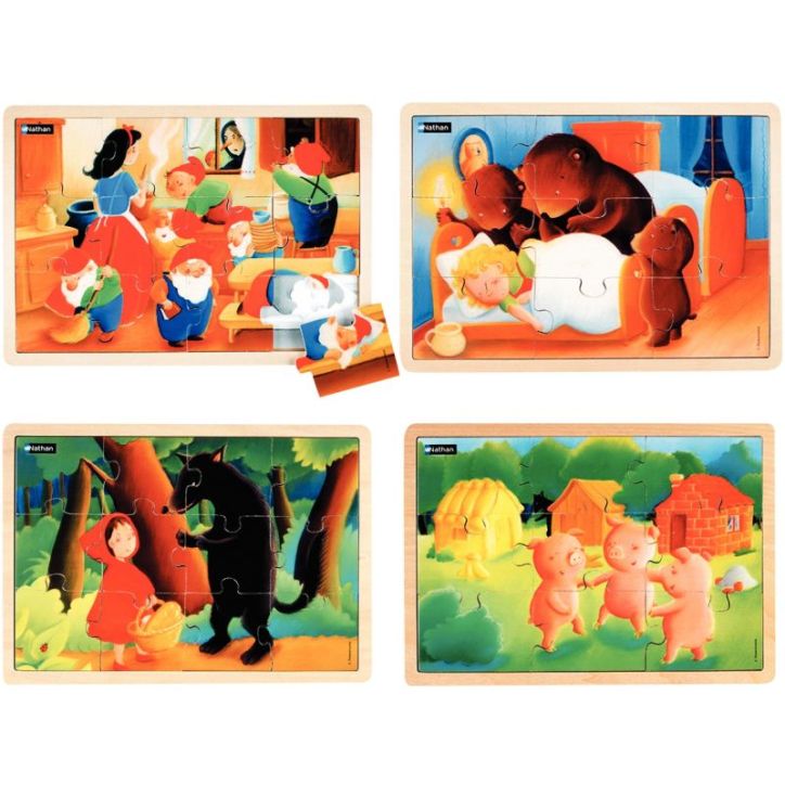Lot de 4 puzzles les contes n°2 NATHAN 387152 NATHAN