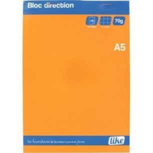 Achetez Bloc 70g agrafé en tête 160 pages petits carreaux 5x5. Format A5 14,8 x 21 cm pas cher sur..