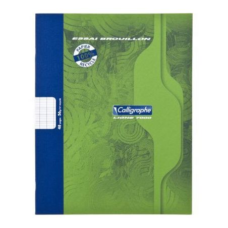 Achetez Cahier de brouillon 48 pages seyès 56g, format 17x22 cm 2148C CALLIGRAPH CLAIREFONTAINE pas..