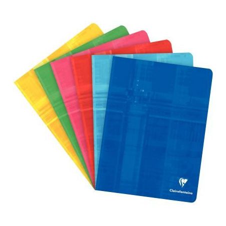 Achetez CLAIREFONTAINE Cahier reliure piqûre petit format 17x22 cm 96 pages grands carreaux Séyès..