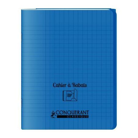 Achetez Piqûre 48 pages couverture polypropylène avec 2 rabats format 17x22 cm seyes coloris bleu ..