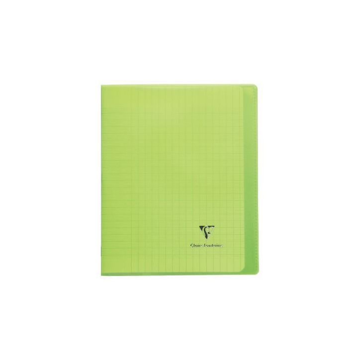 Piqûre 96 pages 17x22 cm KOVERBOOK, seyès 90g, couverture en polypropylène, vert 951403C CLAIREFONTAINE