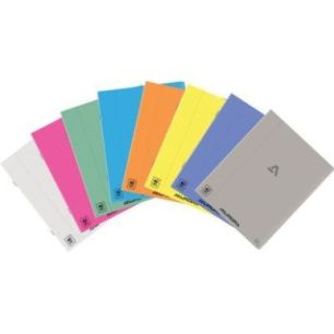 Achetez Cahier piqué AURORA 72 pages 80g, format A5 ligné 8mm, couverture PP coloris assortis 136P..