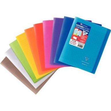Achetez Piqûre 96 pages KOVERBOOK, format 17x22 cm, seyès 90g, couverture polypropylène coloris a..