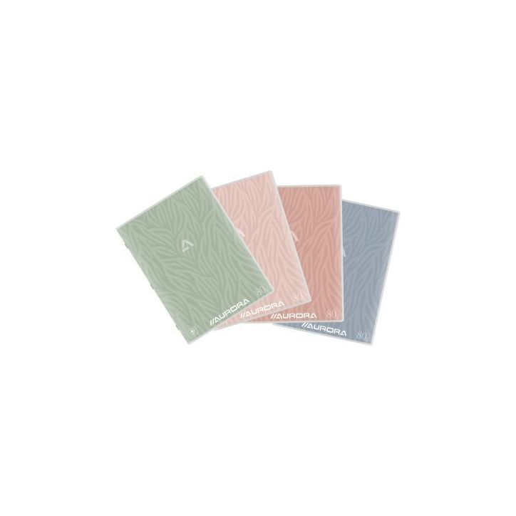 Cahier piqué AURORA 120 pages 80g, format A4, quadrillé 5x5 60Q5 AURORA