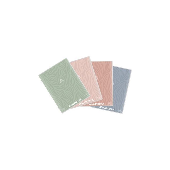Cahier piqué AURORA 72 pages 80g, format A4, quadrillé 5x5 36Q5 AURORA