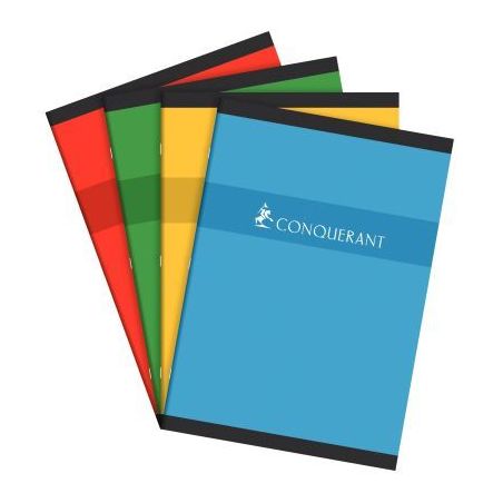 Achetez CONQUERANT C7 Cahier reliure piqûre 21x29,7cm 96 pages 70g grands carreaux Séyès. Couvert..