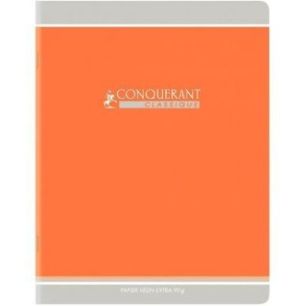 Achetez Cahier piqué 96 pages, format 24x32 cm, seyès, papier 90g, orange 400164242 CONQUERANT HAM..