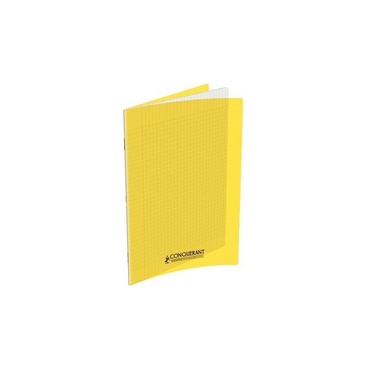 Piqûre 60 pages 24x32 cm seyès 90g couverture en polypropylène jaune 400173536 HAMELIN
