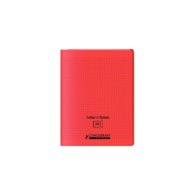 Achetez Piqûre 48 pages couverture polypropylène avec 2 rabats format 24x32 cm seyes rouge 4001040..