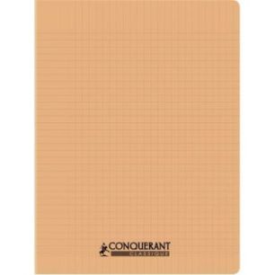 Achetez Piqûre 96 pages CONQUERANT, 24x32 cm, seyès, couv PP abricot 100902186 CONQUERANT HAMELIN ..