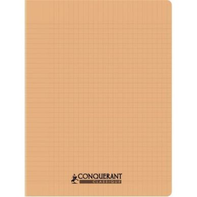 Achetez Piqûre 96 pages CONQUERANT, 24x32 cm, seyès, couv PP abricot 100902186 CONQUERANT HAMELIN ..