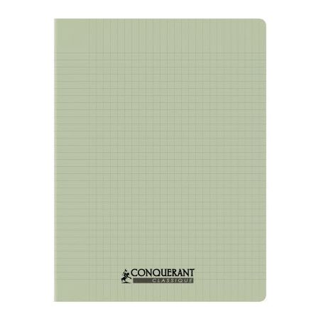 Achetez Piqûre 96 pages CONQUERANT, 24x32 cm, seyès, couv PP vert pastel 100902184 CONQUERANT HAME..