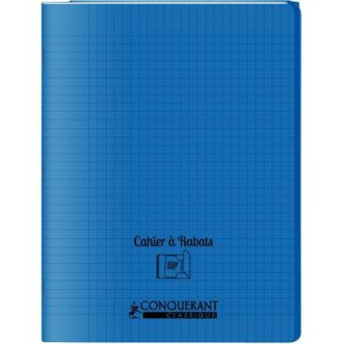 Achetez Piqûre 48 pages couverture polypropylène avec 2 rabats format 24x32 cm seyes bleu 40010401..