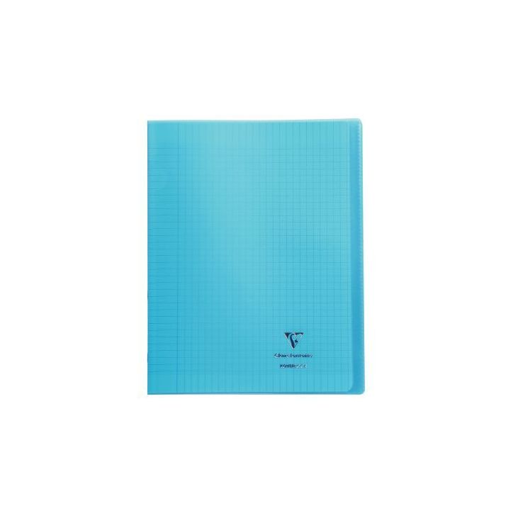 Piqûre 96 pages 24x32 cm KOVERBOOK, seyès 90g, couverture en polypropylène, bleu 981402C CLAIREFONTAINE