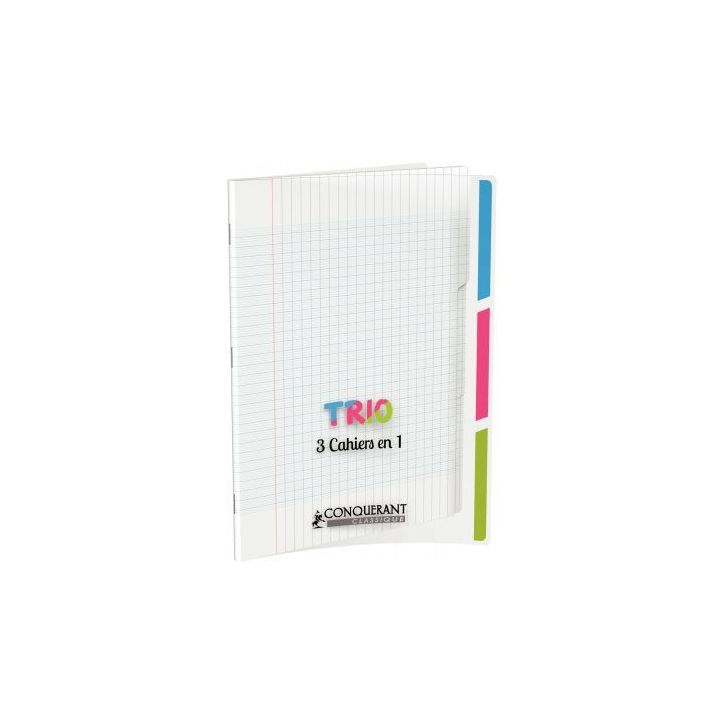 Piqûre 96 pages 3 index, couverture polypropylène, format 24x32 cm, seyès 400118839 HAMELIN