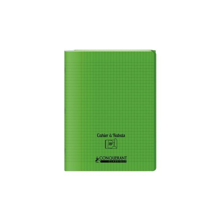 Piqûre 96 pages couverture polypropylène avec 2 rabats format 24x32 cm seyes vert 400104034 HAMELIN