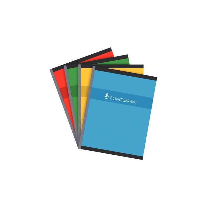 CONQUERANT C7 Cahier reliure brochure 17x22cm 192 pages 70g grands carreaux séyès NF