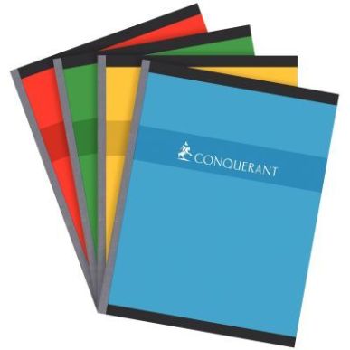 Achetez CONQUERANT C7 Cahier reliure brochure 17x22cm 192 pages 70g grands carreaux séyès NF pas c..