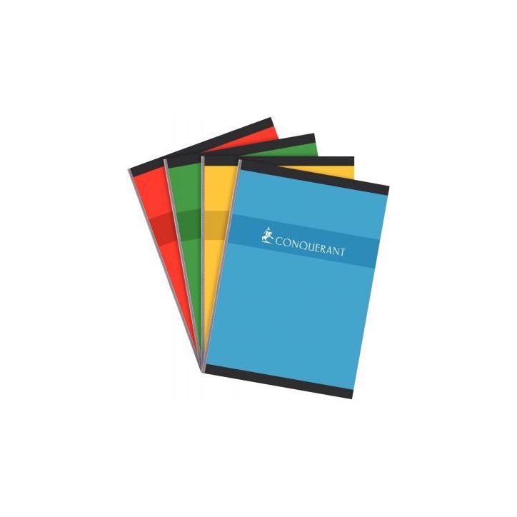 CONQUERANT C7 Cahier reliure brochure grand format 21x29,7cm 192 pages 70g petits carreaux 5x5