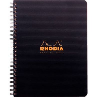 Achetez Cahier 160 pages MEETING BOOK RHODIACTIVE, format A5+, couverture en polypropylène noir 119..
