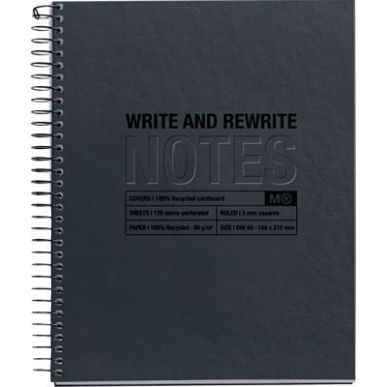 Achetez NOTEBOOK MIQUELRIUS format A5, 120 feuilles 80g, quadrillé 5x5, couverture carton recyclé ..
