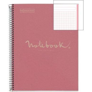 Achetez NOTEBOOK MIQUELRIUS format A4, 80 feuilles 80g, quadrillé 5x5, couverture carton recyclé r..