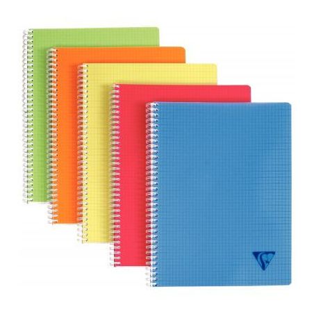 Achetez CLAIREFONTAINE LINICOLOR cahier spirale couverture polypro 100 pages A4 petits carreaux pas ..