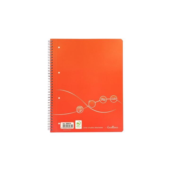 Cahier à reliure intégrale Excellence 160 pages, format A4+, ligné, papier 70g 400089310 EXCELLENCE