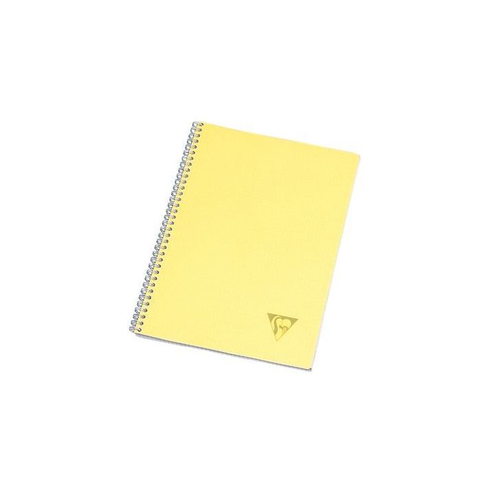 CLAIREFONTAINE Cahier spirale couverture polypro 100 pages A4 grands carreaux