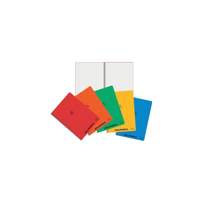 Achetez Cahier spiralé 120 pages 80g, ligné 8mm, format A4, coloris assortis 2960KT AURORA pas che.. Achetez Cahier spiralé 120 pages 80g, ligné 8mm, format A4, coloris assortis 2960KT AURORA pas che..