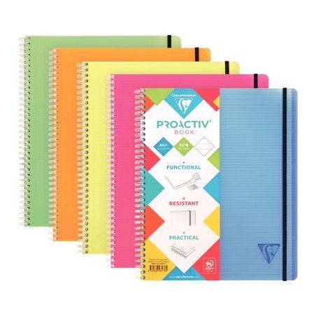 Achetez Cahier-trieur à reliure intégrale PROACTIV'BOOK LINICOLOR FRESH 160 pages perforées, form..