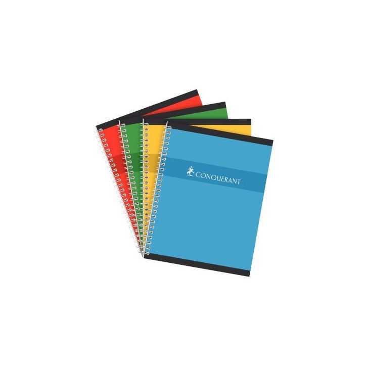 CONQUERANT C7 Cahier reliure spirale 21x29,7 cm 100 pages 70g grands carreaux séyès