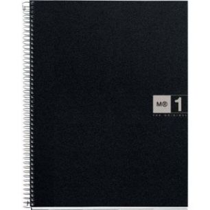 Achetez NOTEBOOK MIQUELRIUS format A4, 80 feuilles 70g, quadrillé 5x5, couverture PP noir, intérie..