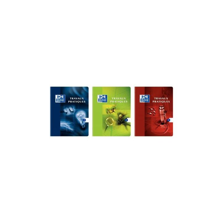 Cahier de travaux pratiques piqûre 96 pages ( 48 seyes + 48 pages dessin 120 g ) 17x22 cm 100105660 HAMELIN