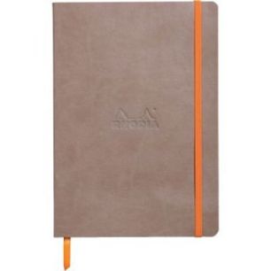 Achetez Carnet 160 pages RHODIARAMA format A5, ligné, couverture souple en simili cuir, taupe 11740..