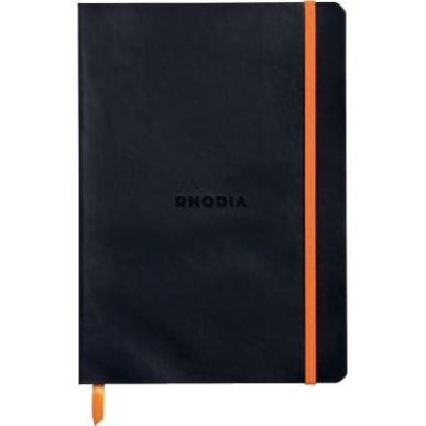 Achetez Carnet 160 pages RHODIARAMA format A5, 5x5, couverture souple en simili cuir, noir 117817C R..