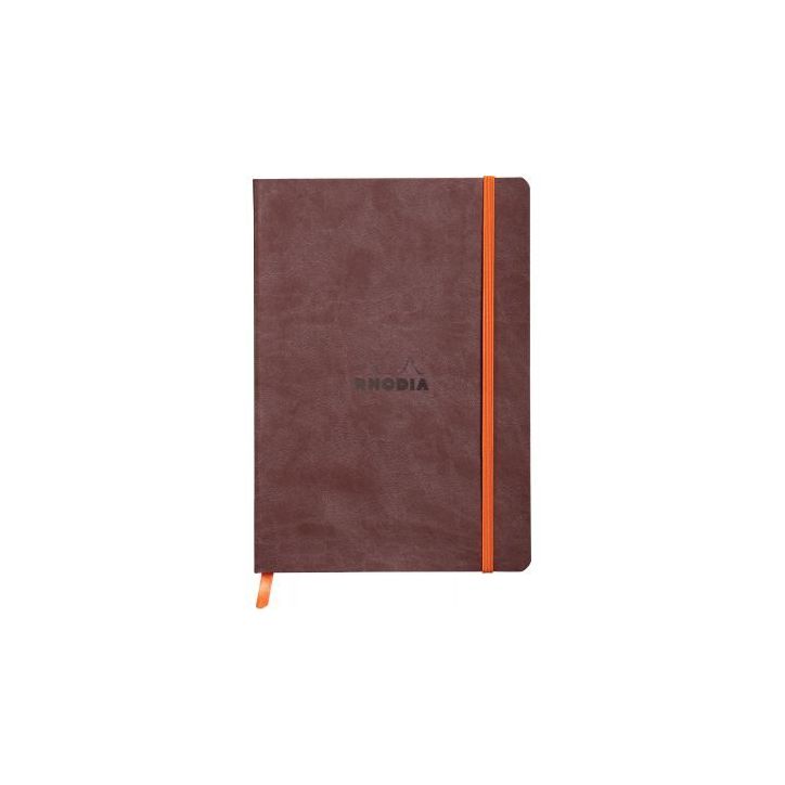 Carnet RHODIARAMA format A5 160 pages, ligné, couverture souple en simili cuir, chocolat 117403C RHODIARAMA C(...)