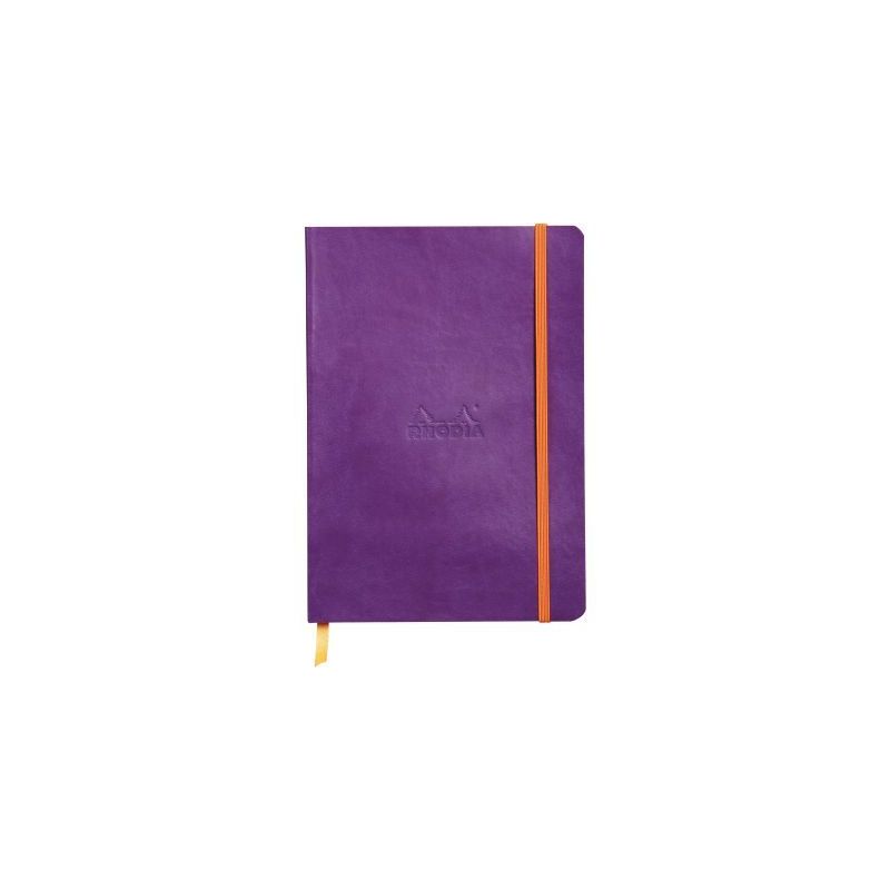 Achetez Carnet RHODIARAMA format A5 160 pages, ligné, couverture souple en simili cuir, violet 1174..
