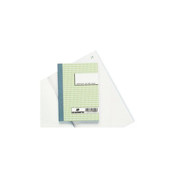 Manifold NCR quadrillé 5x5 format 148x105mm 50 dupli autocopiants 3240E EXACOMPTA