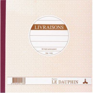 Achetez Manifold Livraisons NCR format 21 x 21 cm 50 triplicatas autocopiants 1163D LE DAUPHIN pas c..