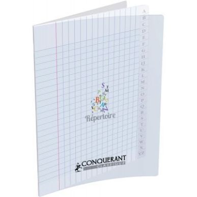 Achetez Répertoire piqué 96 pages, 17x22 cm, seyès 90 g couverture en polypropylène incolore 400..